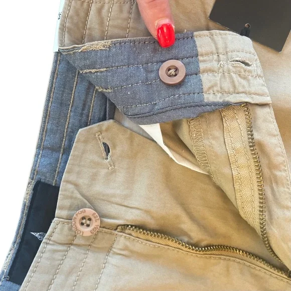 London Fog Shorts Color: Ash Stone Flat Front Chino Tan NWT Men’s Size 34 - Picture 8 of 15